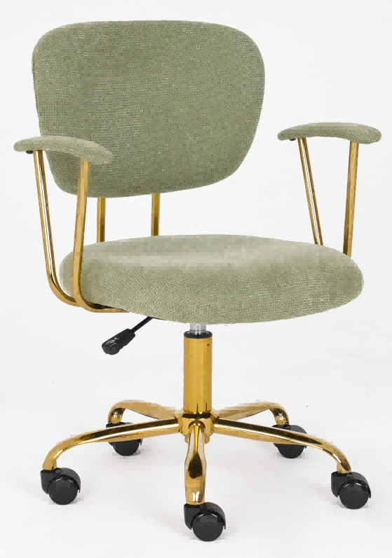green fabric office chair.png