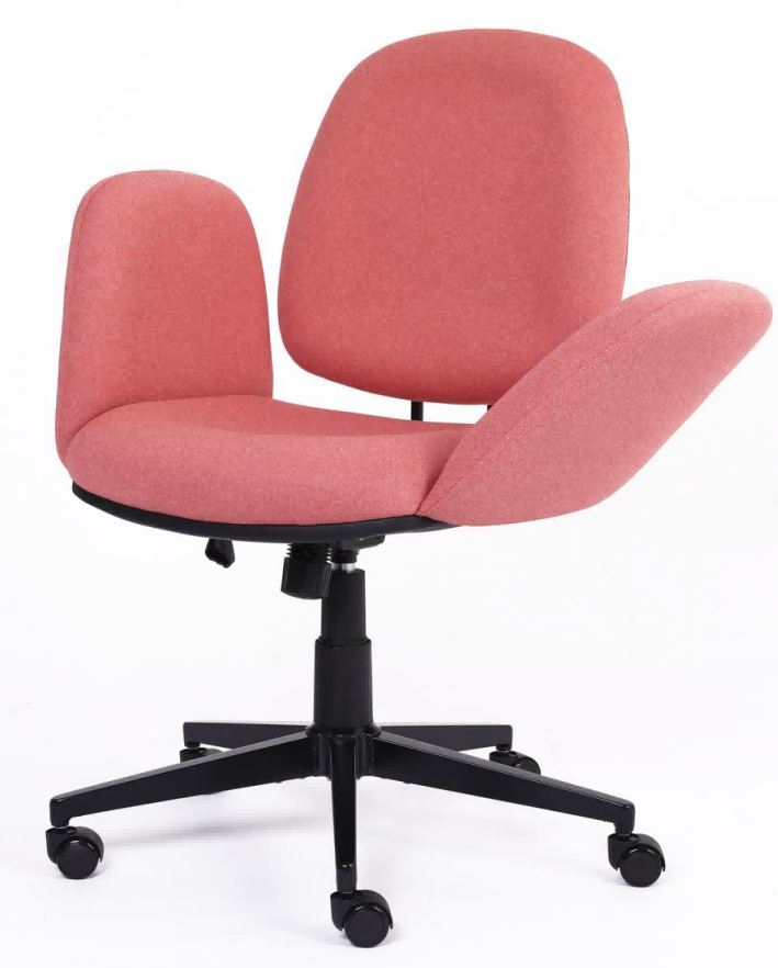 orange fabric chair